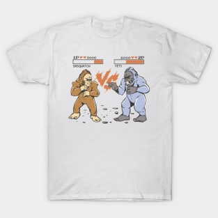 Epic Clash: Bigfoot vs Yeti T-Shirt